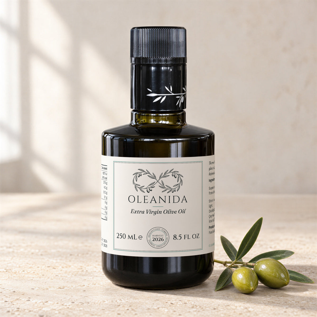 OLEANIDA — Extra Virgin Olive Oil, 250ml